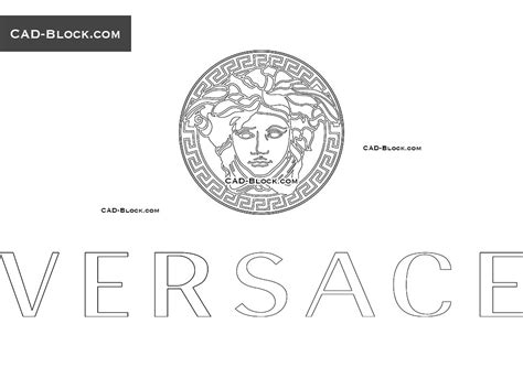 versace logo cad block|3D design VERSACE logo .